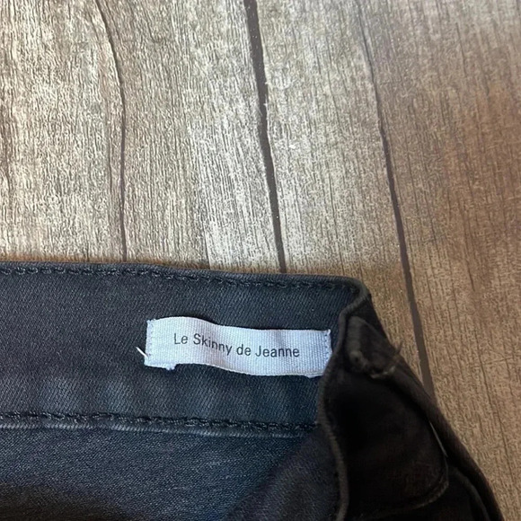 FRAME - La Skinny De Jeanne - Black Distressed Jeans - Size 24 - Picture 3 of 9